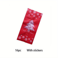 50pcs Snowflake Gift Bags Christmas Candy Packaging Merry Xmas Decorations