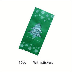 50pcs Snowflake Gift Bags Christmas Candy Packaging Merry Xmas Decorations