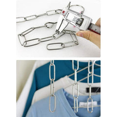 6pcs Stainless Steel Space Saving Hanger Chains
