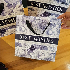 10pcs Floral Gift Bag Artistic Style Handbag for Retail Boutique
