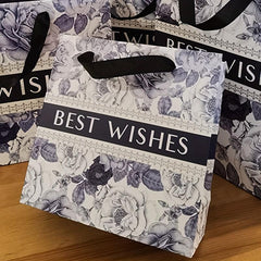 10pcs Floral Gift Bag Artistic Style Handbag for Retail Boutique