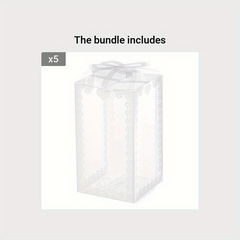 24pcs Clear Wedding Favor Boxes with Bowknot - Unique Valentine