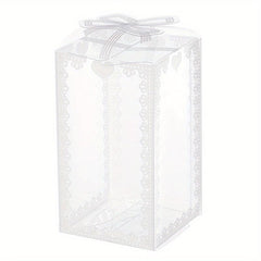 24pcs Clear Wedding Favor Boxes with Bowknot - Unique Valentine