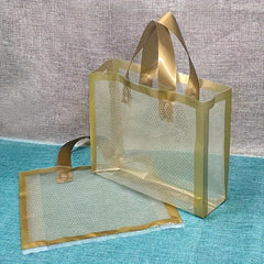 Golden Grid Shopping Bags - Tote Bags 26.97 - Holiday Gift Bags
