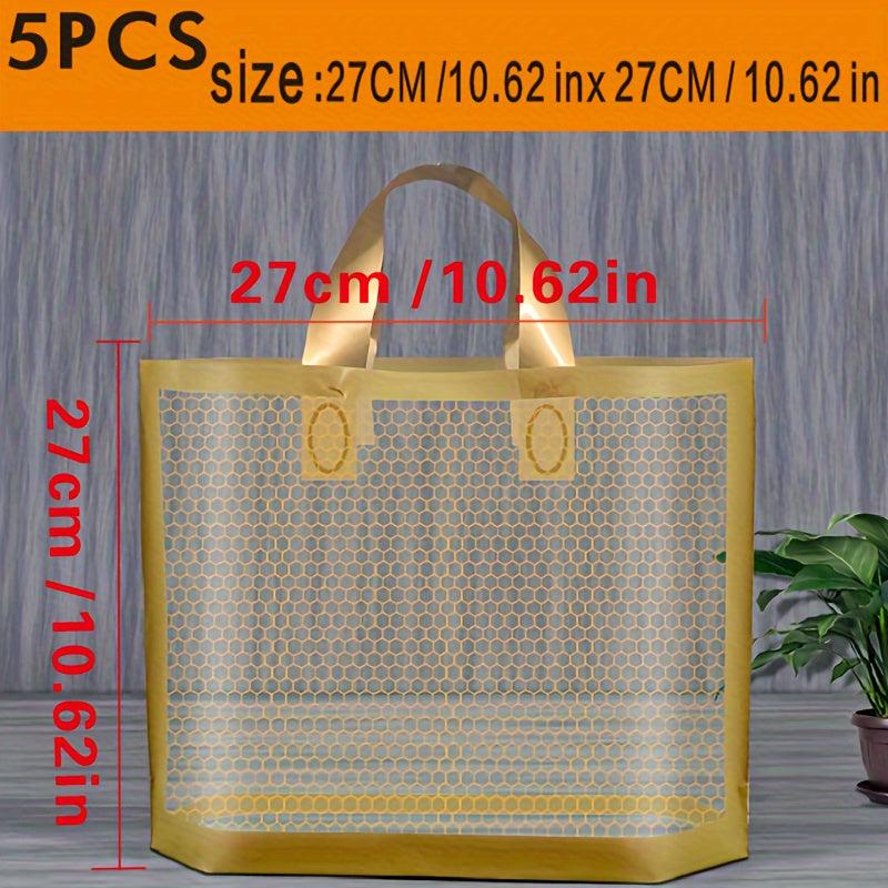 Golden Grid Shopping Bags - Tote Bags 26.97 - Holiday Gift Bags