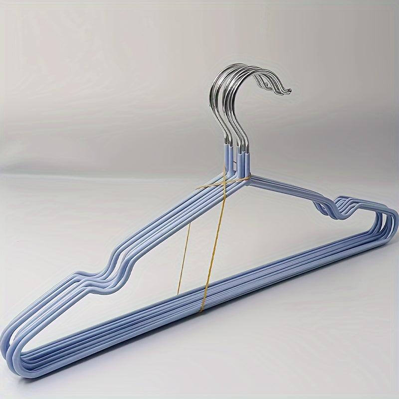 8pcs Dark Green Anti Slip Hangers for Clothes Shops