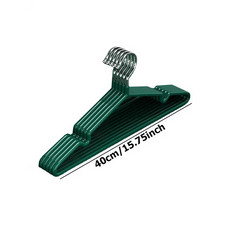 8pcs Dark Green Anti Slip Hangers for Clothes Shops