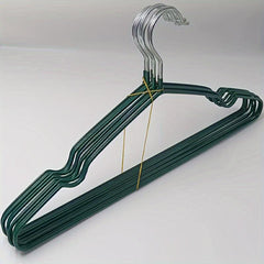 8pcs Dark Green Anti Slip Hangers for Clothes Shops
