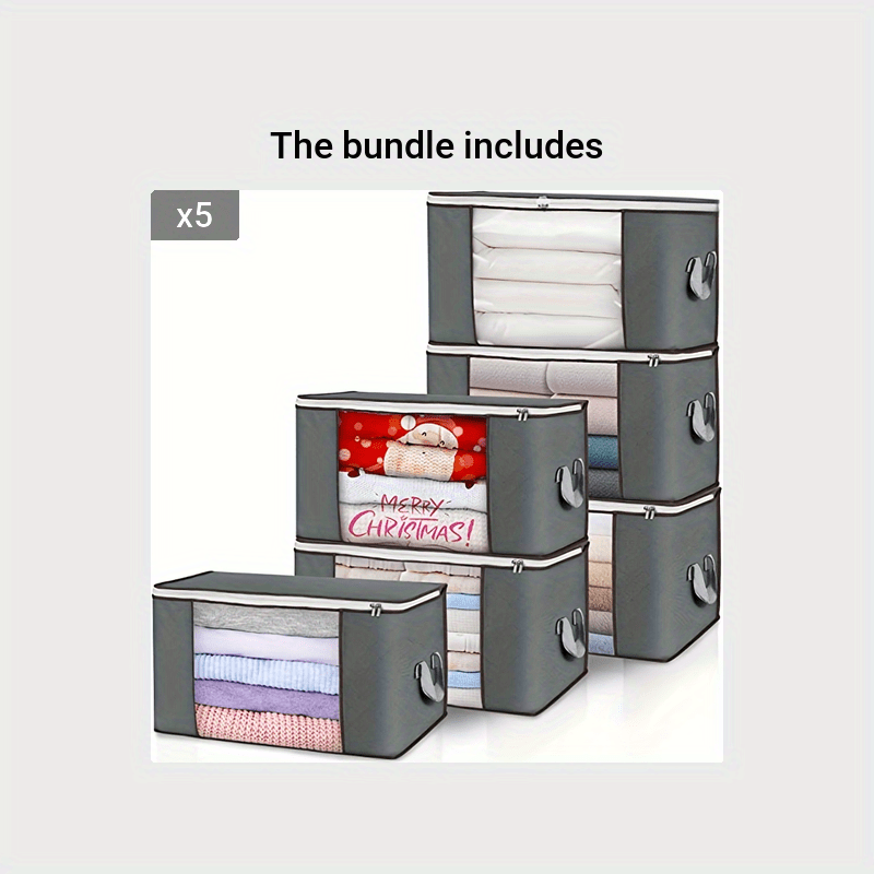 Large Capacity Clothes Storage Bags Foldable Closet Organizers