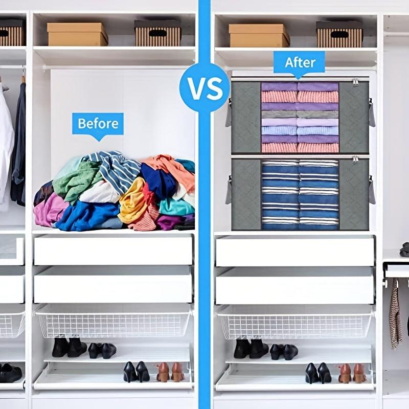 Large Capacity Clothes Storage Bags Foldable Closet Organizers