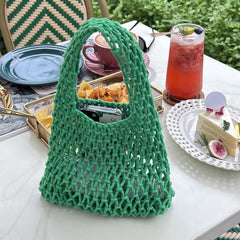 Summer Small Fresh Mini Small Bag Casual Beach Vacation Cotton Linen Rope Woven