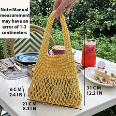 Summer Small Fresh Mini Small Bag Casual Beach Vacation Cotton Linen Rope Woven