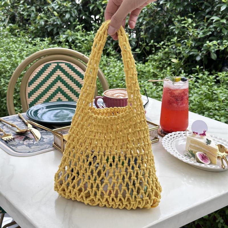 Summer Small Fresh Mini Small Bag Casual Beach Vacation Cotton Linen Rope Woven