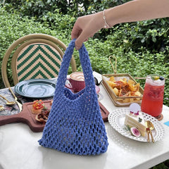 Summer Small Fresh Mini Small Bag Casual Beach Vacation Cotton Linen Rope Woven