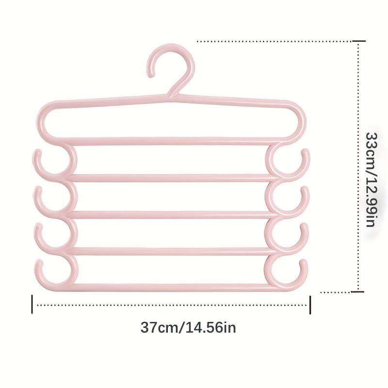 5pcs Multifunctional Hanger Pants Rack Tie Storage for Clothing Store
