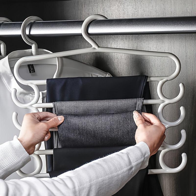 5pcs Multifunctional Hanger Pants Rack Tie Storage for Clothing Store