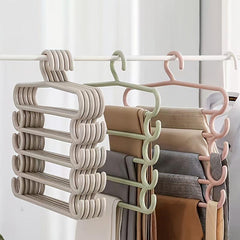 5pcs Multifunctional Hanger Pants Rack Tie Storage for Clothing Store