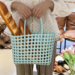 Large Waterproof Hand-woven Picnic Basket Handbag