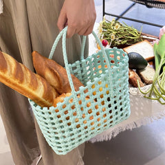 Large Waterproof Hand-woven Picnic Basket Handbag