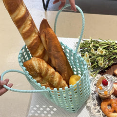 Large Waterproof Hand-woven Picnic Basket Handbag