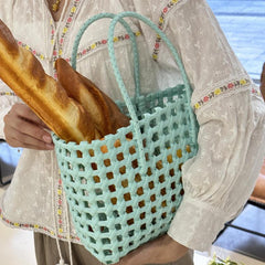 Large Waterproof Hand-woven Picnic Basket Handbag