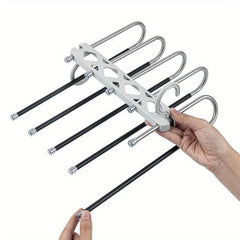 5 Layers Pants Rack Organizer Non Slip Closet Wardrobe Hanger