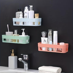 Adhesive Bathroom Corner Shower Shelf Toilet Storage Basket