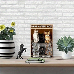 How You See Yourself Cat Retro Sign