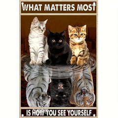 How You See Yourself Cat Retro Sign