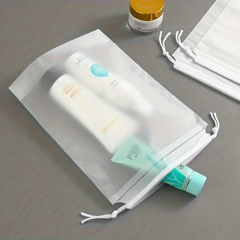 50pcs Plastic Frosted Bundle Pocket Footwear Packaging Drawstring Bag