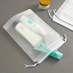 50pcs Plastic Frosted Bundle Pocket Footwear Packaging Drawstring Bag