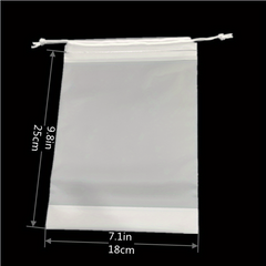 50pcs Plastic Frosted Bundle Pocket Footwear Packaging Drawstring Bag