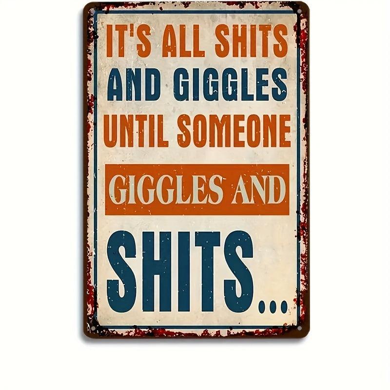 Funny Bathroom Signs Metal Tin Sign Bathroom Decor 30x20 cm