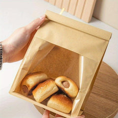 10pcs Toast Bread Packaging Bag Self-sealing Croissant Bags