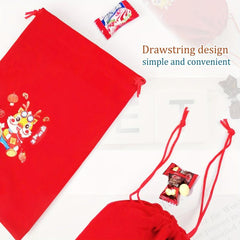 Dragon Year Lucky Bag Candy Snack Gift Bag Red Velvet