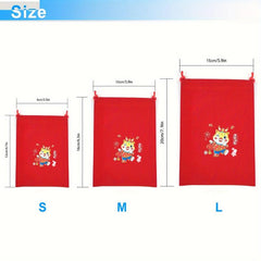 Dragon Year Lucky Bag Candy Snack Gift Bag Red Velvet