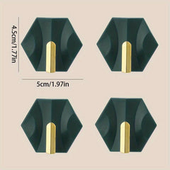 4pcs Adhesive Key Hook Style Wall Hooks Non-marking Key Hanger
