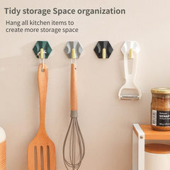 4pcs Adhesive Key Hook Style Wall Hooks Non-marking Key Hanger