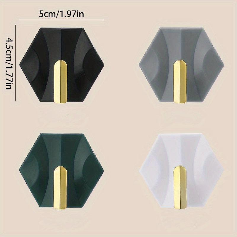 4pcs Adhesive Key Hook Style Wall Hooks Non-marking Key Hanger