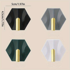 4pcs Adhesive Key Hook Style Wall Hooks Non-marking Key Hanger