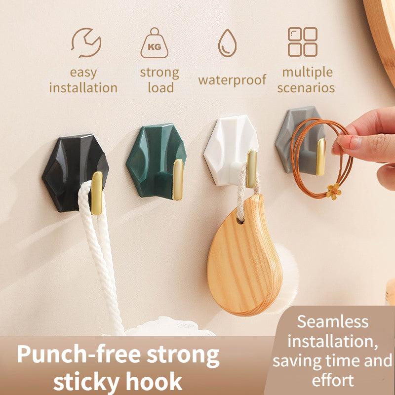 4pcs Adhesive Key Hook Style Wall Hooks Non-marking Key Hanger