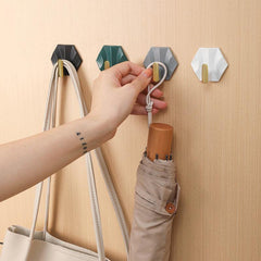 4pcs Adhesive Key Hook Style Wall Hooks Non-marking Key Hanger