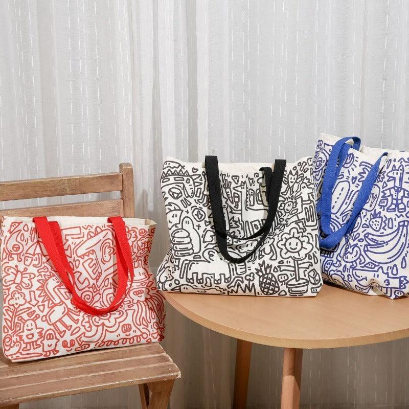 Large Cartoon Foldable Shopping Bag for Retail Stores