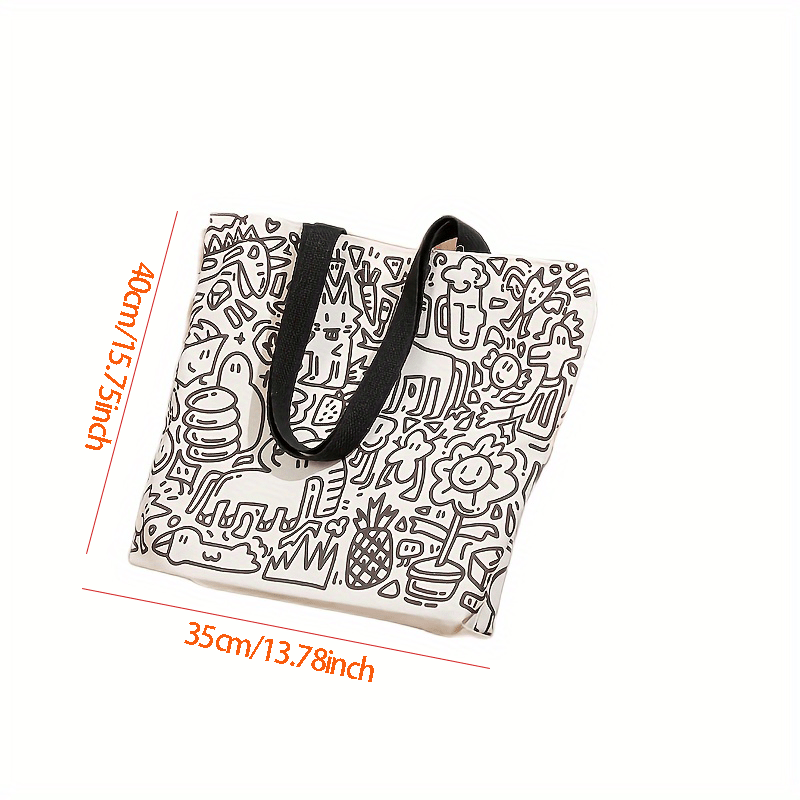 Large Cartoon Foldable Shopping Bag for Retail Stores