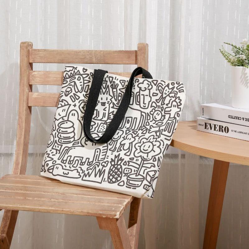 Large Cartoon Foldable Shopping Bag for Retail Stores