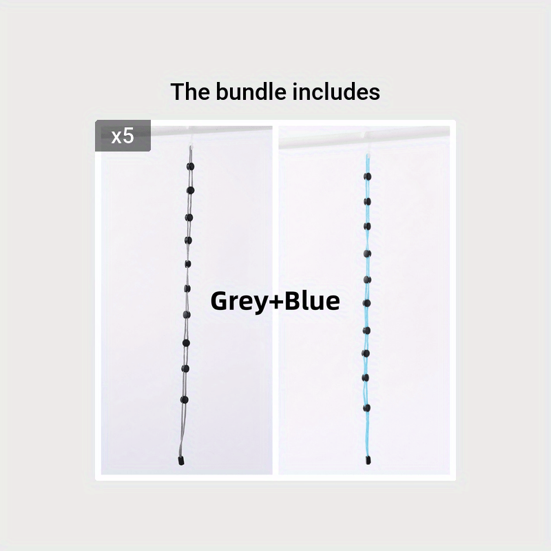 2pcs Non Slip Sock Organizer and Drying Clothesline Hanging Sock Divider Ropes
