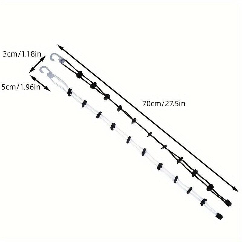 2pcs Non Slip Sock Organizer and Drying Clothesline Hanging Sock Divider Ropes