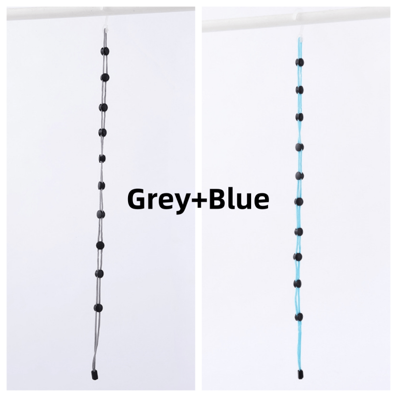2pcs Non Slip Sock Organizer and Drying Clothesline Hanging Sock Divider Ropes