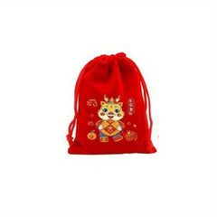 6pcs Dragon Year Large Reusable Gift Bags for Interior Decoration