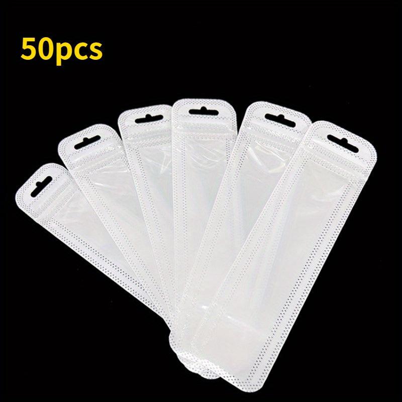 50pcs Self Sealing Bag Acne Needle Plastic Bag Eyelash Pencil Packaging